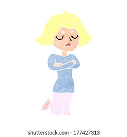 cartoon annoyed woman