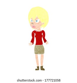 cartoon annoyed woman