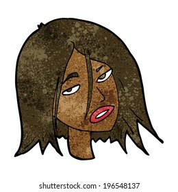 cartoon annoyed woman