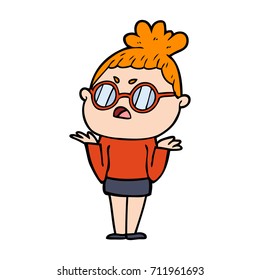 cartoon annoyed woman