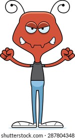 A cartoon ant looking angry.