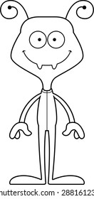A cartoon ant smiling in pajamas.