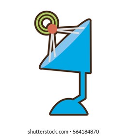 cartoon antenna dish radar technology icon vector illustration eps 10