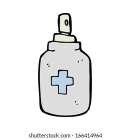 cartoon antiseptic spray