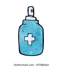 aerosol antiséptico de dibujos animados