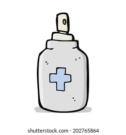 cartoon antiseptic spray