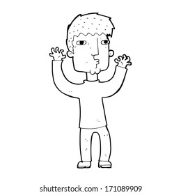 caricatura hombre ansioso