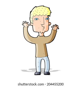 caricatura hombre ansioso