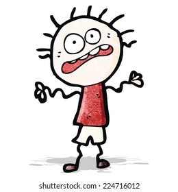 caricatura hombre ansioso