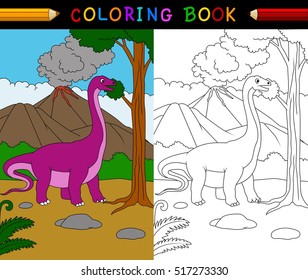 Cartoon Apatosaurus coloring page