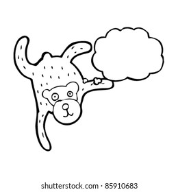 cartoon ape falling downwards