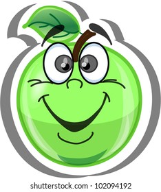 Cartoon apple