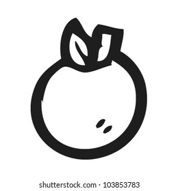 Cartoon-Apfel