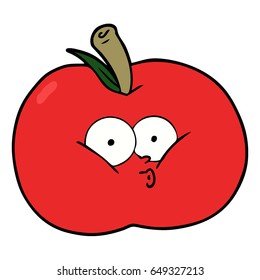 manzana de dibujos animados