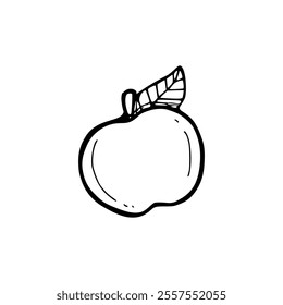 cartoon of apple for coloring pages