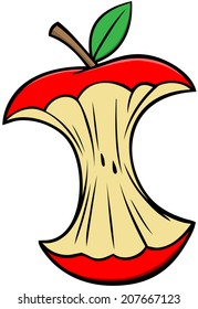 Cartoon Apple Core