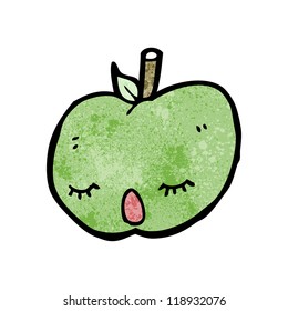 cartoon apple with face