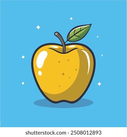 Cartoon Apple Fruit Vector Illustration