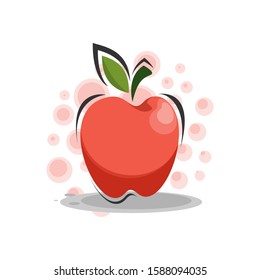 cartoon apple fruits design vector collection