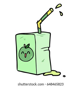 Cartoon Apple Juice Box