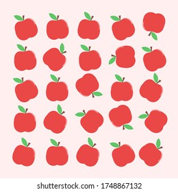 cartoon apple pattern vector eps10