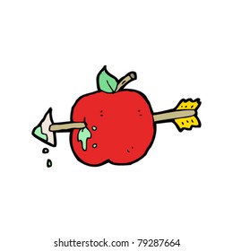 foto de manzana con flecha