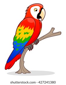 Cartoon Ara parrot
