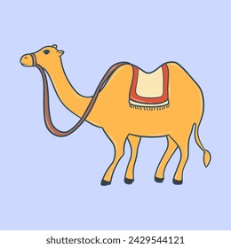 Cartoon Arabisches Kamel mit Sattel