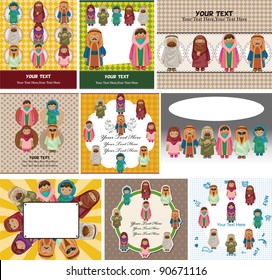 cartoon Arabian peopl card