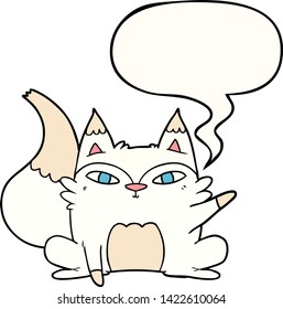 Cartoon Arctic Fuchs mit Sprachblase