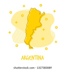 Cartoon Argentina Map