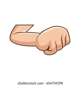cartoon arm hand fist comic image