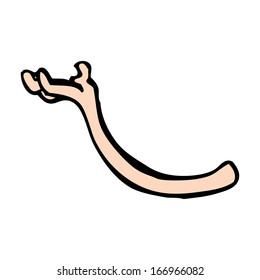 cartoon arm holding up