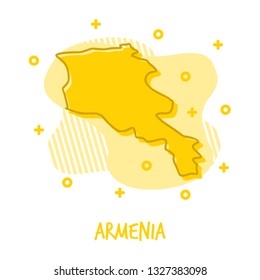Cartoon Armenia Map