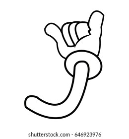 cartoon arms, gloved hand. part of body vector illustration