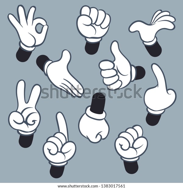 Cartoon Arms Various Hands Different Gesture Stock Vector (Royalty Free ...