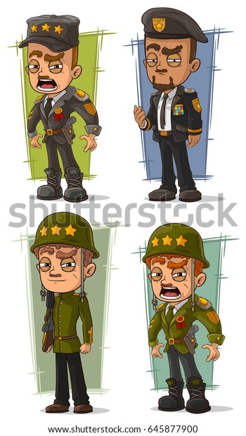 Cartoon Army General Soldier Weapon Character Stock Vector (Royalty ...