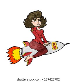 cartoon army pin up girl riding missile