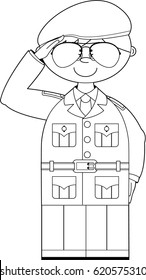 Cartoon Army Soldier