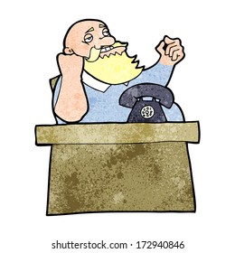 cartoon arrogant boss man