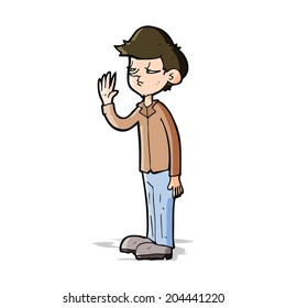 Cartoon-arroganter Junge