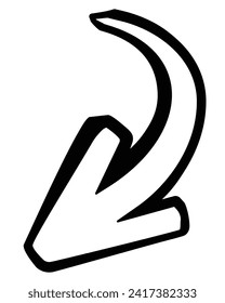 Cartoon arrow for business plan, presentation and education. Sign, Symbol, Hand drawn arrow collection.	