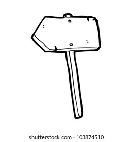 cartoon arrow sign