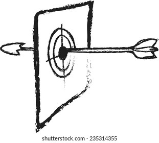 cartoon arrows and target