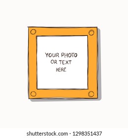 Cartoon Art Styles. Decorative comic vector template frame. This photo frames you can use for kids picture, funny photos, card and memories. Scrapbook design concept. Insert your picture.