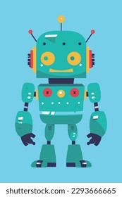 Cartoon artificial intelligence chatbot illustration children's day toy game vector icon clip art