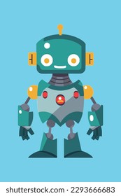 Cartoon artificial intelligence chatbot illustration children's day toy game vector icon clip art