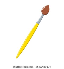 Cartoon artistic brush. Vector illustration isolated on white background