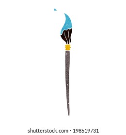 pincel del artista de dibujos animados