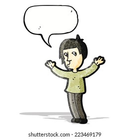 cartoon asian man talking